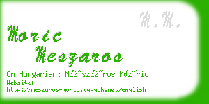 moric meszaros business card
